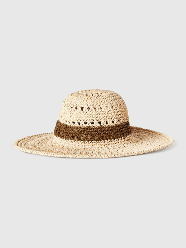 Sombrero pescador efecto paja Mujer