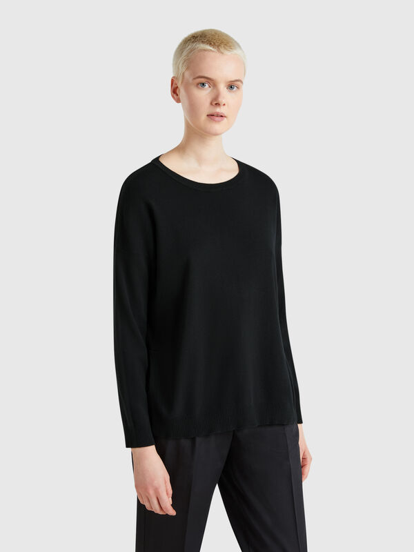 Jersey over fit de algodón Mujer