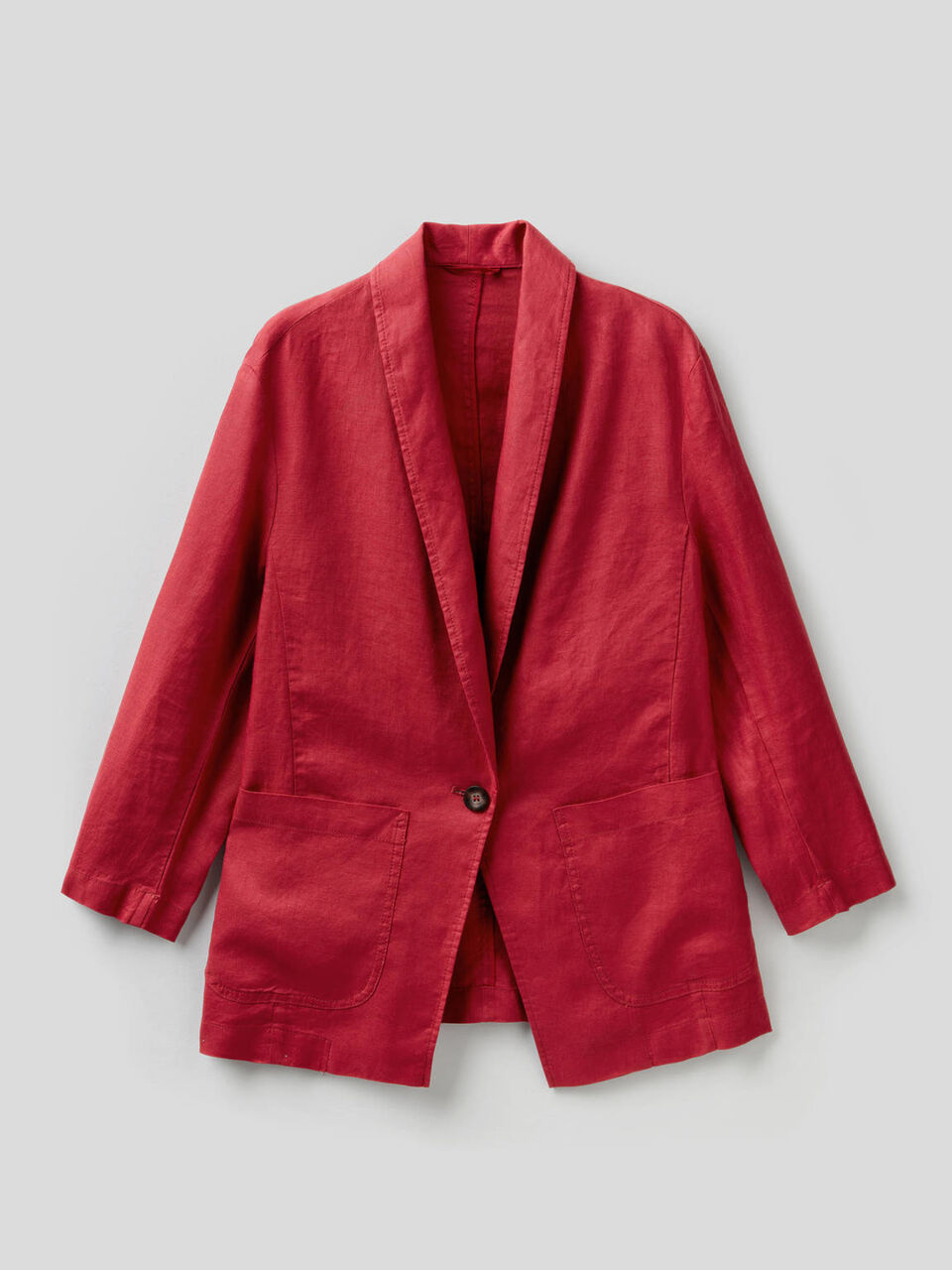 Blazer de lino con manga francesa image number 1