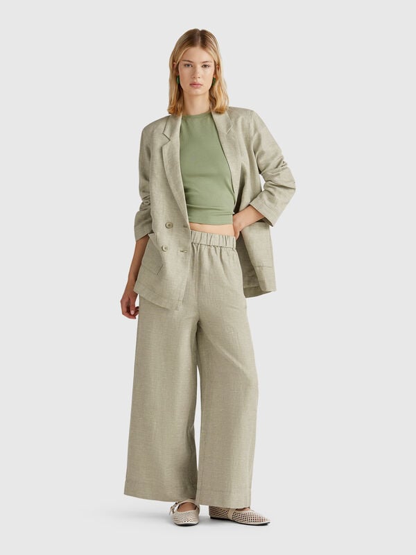 pantalones anchos Mujer