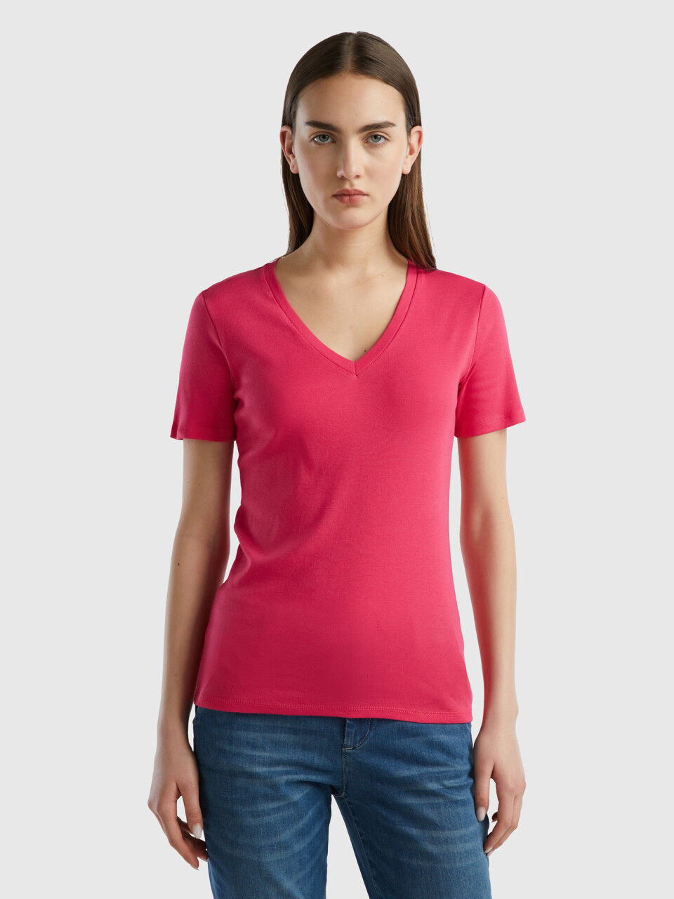Benetton camiseta deals básica mujer