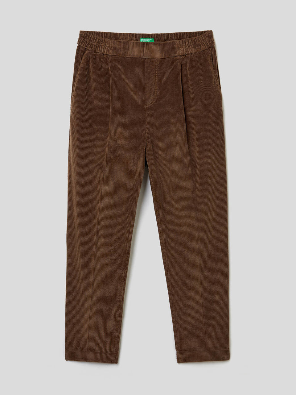 Pantalones chinos de pana con cintura elástica image number 1