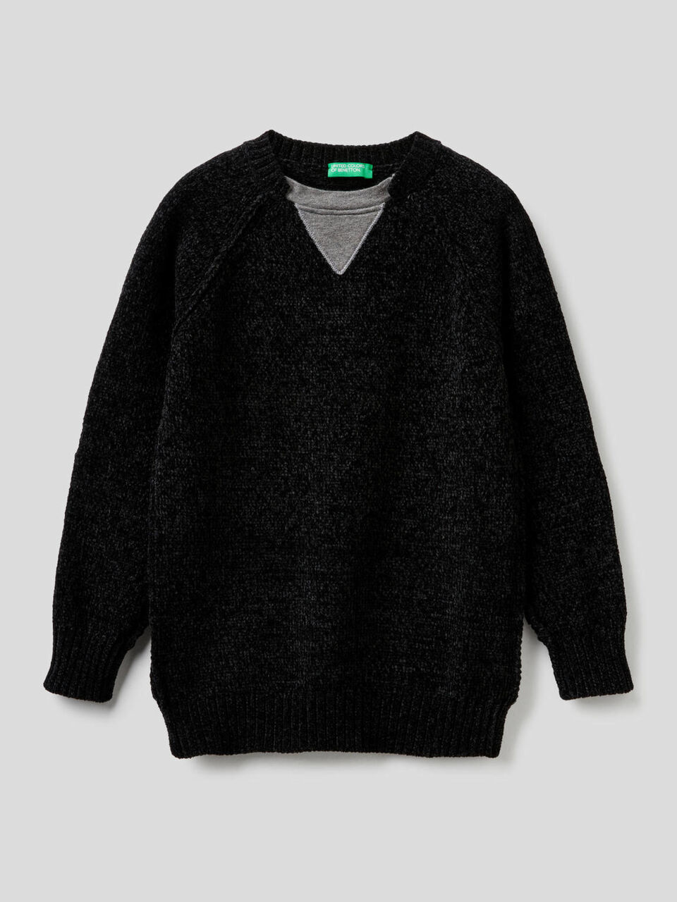 Jersey de chenilla con detalles a contraste image number 1