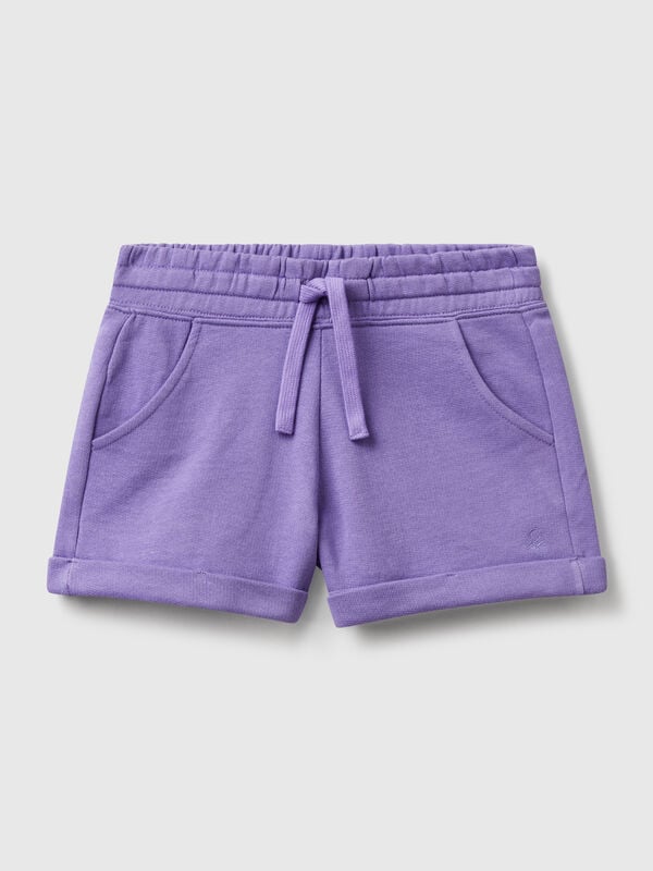 Pantalón corto polar 100% algodón. Niña