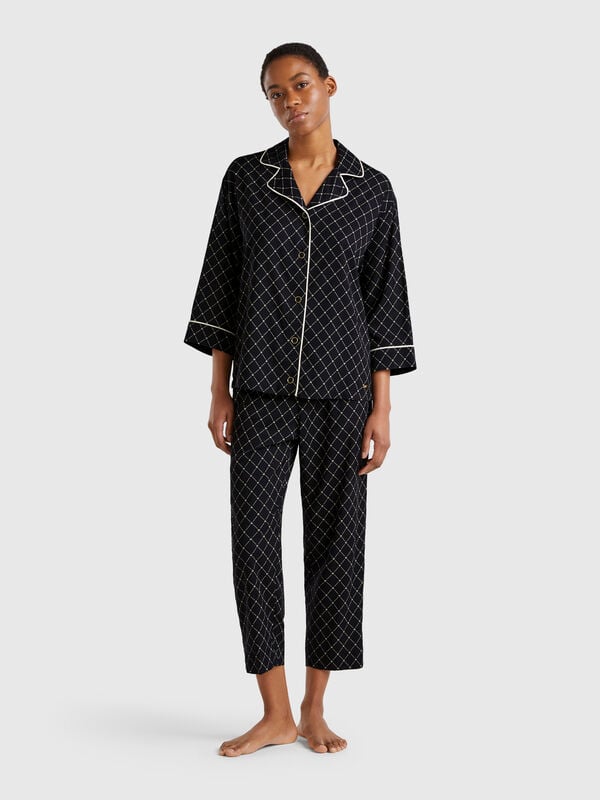 Pijama fluido con estampado Mujer