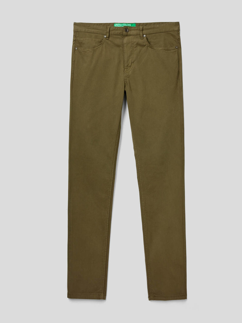 Pantalones de cinco bolsillos en algodón elástico image number 1