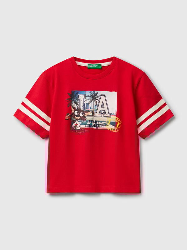 Camiseta over fit con estampado fotográfico Niño