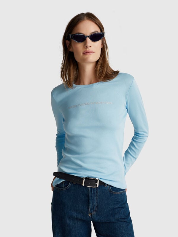 Camiseta de manga larga 100% algodón Mujer