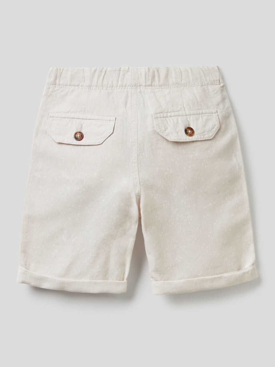 Bermudas en mezcla de algodón y lino image number 2