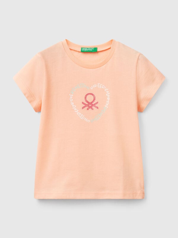Camiseta con estampado de purpurina Niña
