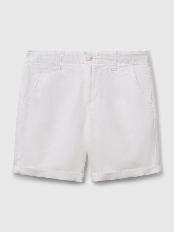 Bermudas chinas en mezcla de lino Niño