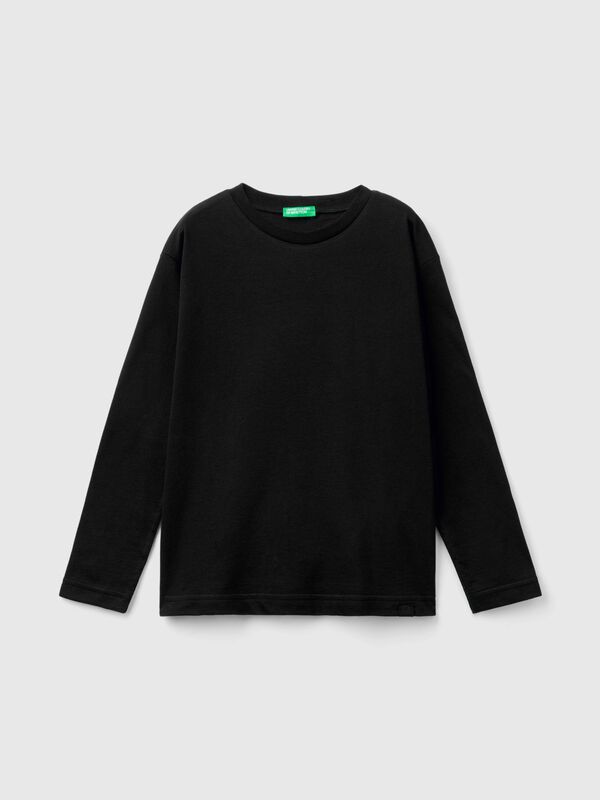 Camiseta de algodón con cuello redondo Niño