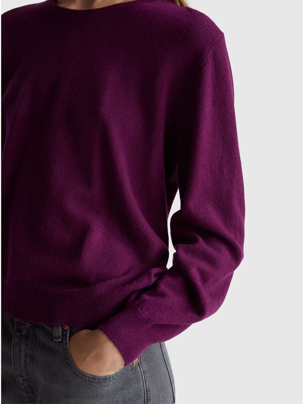 Suéter de corte relajado en pura lana merino Mujer