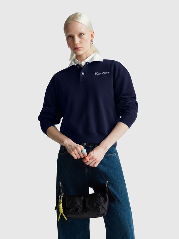 Polo sudadera de corte cómodo Mujer