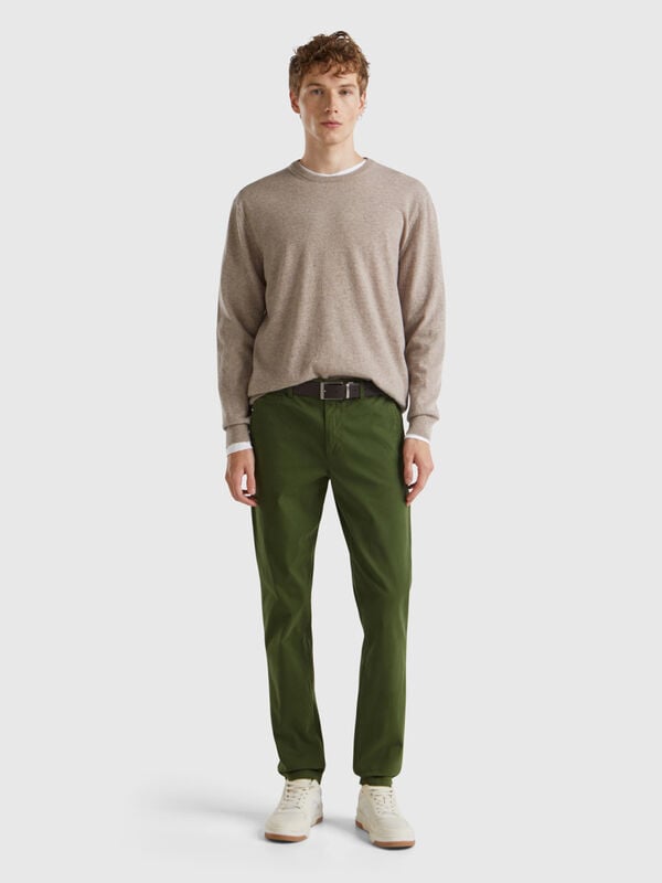 Chinos slim fit verde aceituna Hombre