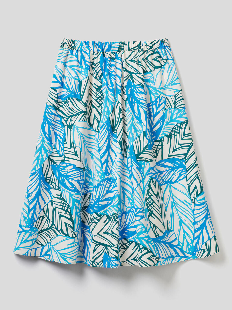 Falda midi de algodón estampado image number 2