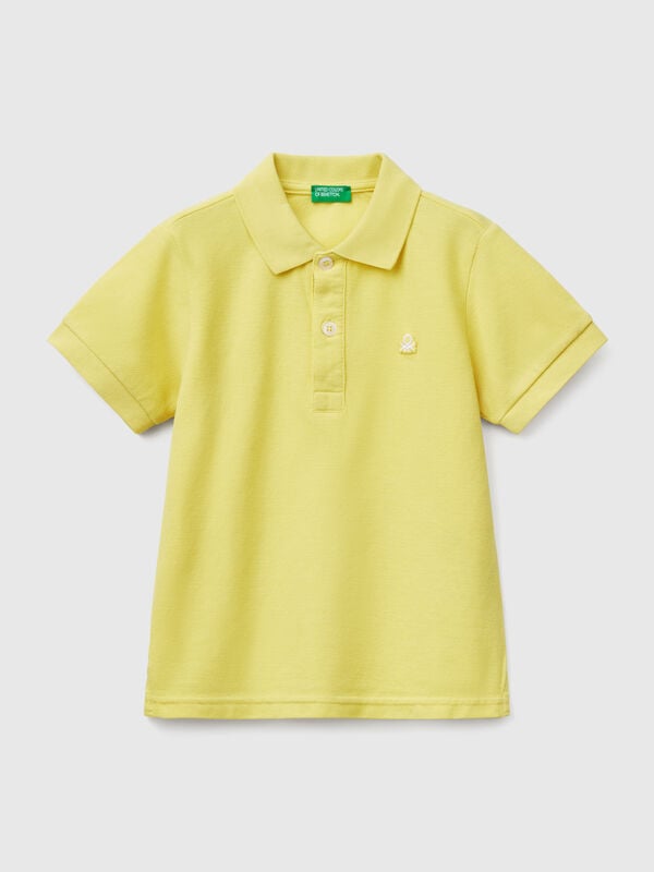 Polo de manga corta de algodón puro Niño
