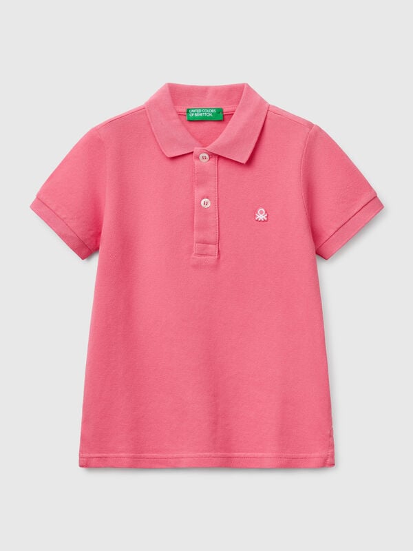 Polo de manga corta de algodón puro Niño