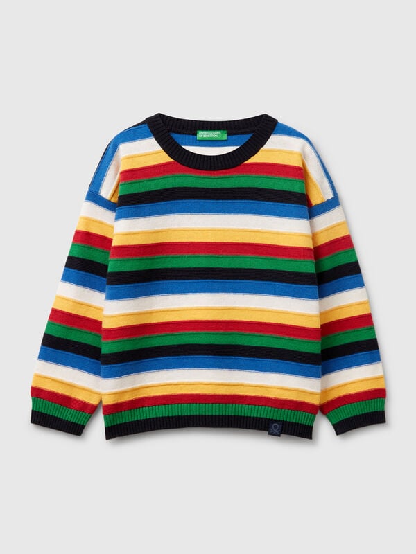 Jersey de rayas en mezcla de algodón  Niño