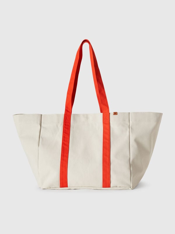 Bolso tote de puro algodón Mujer
