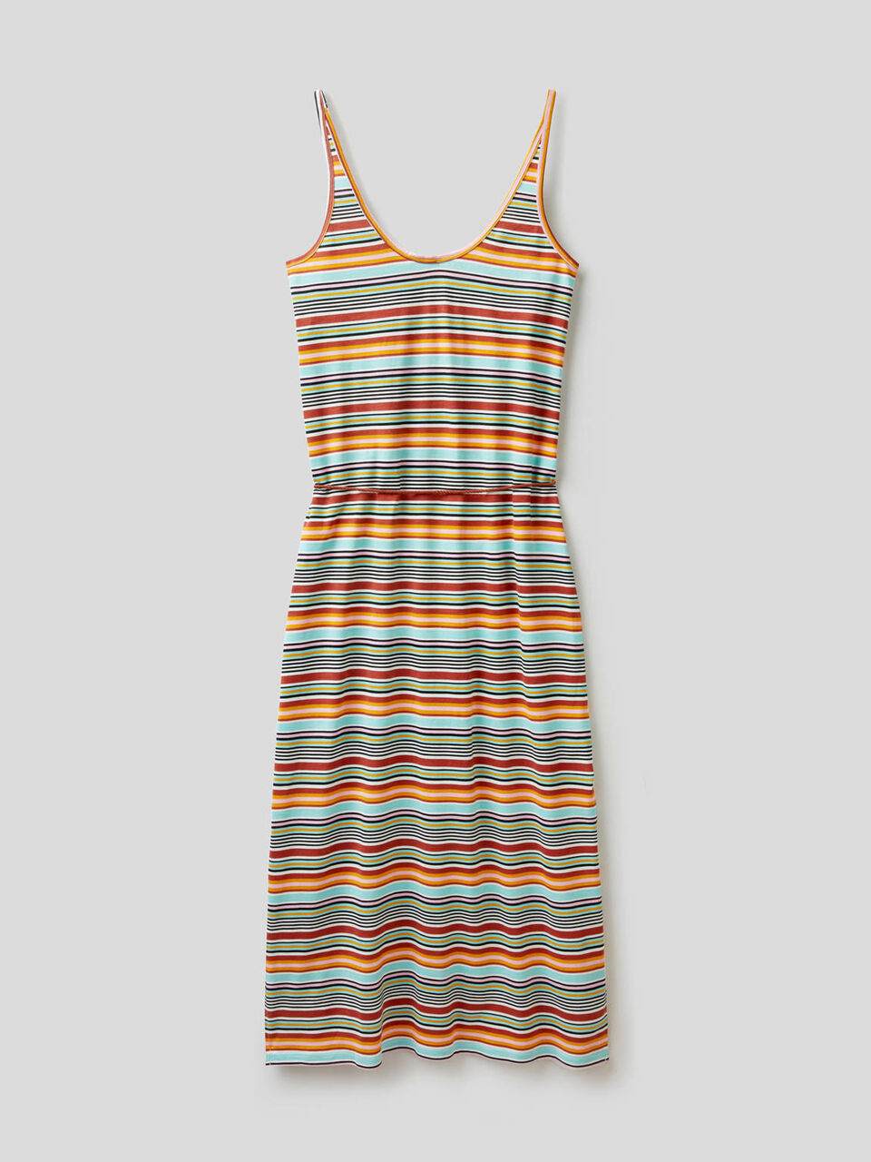 Vestido de rayas con tirantes image number 2