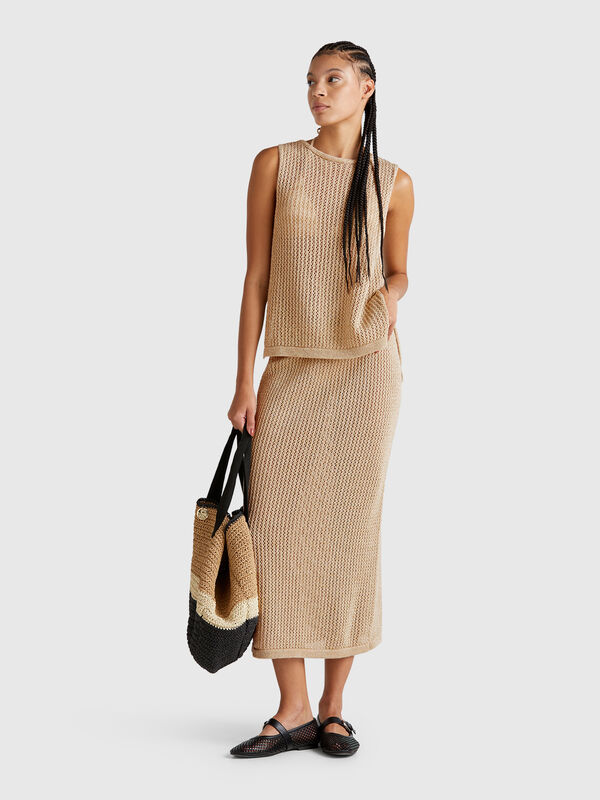 Falda punto tricot Mujer