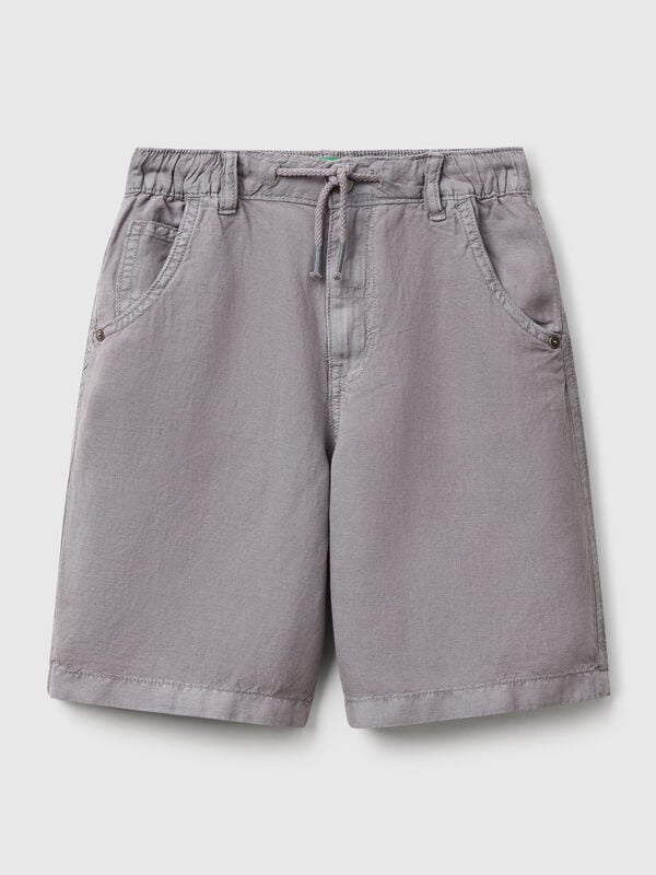 Bermudas en mezcla de lino Niño