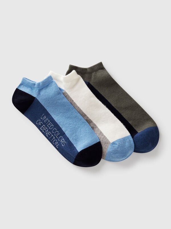 Tres pares de calcetines color block
