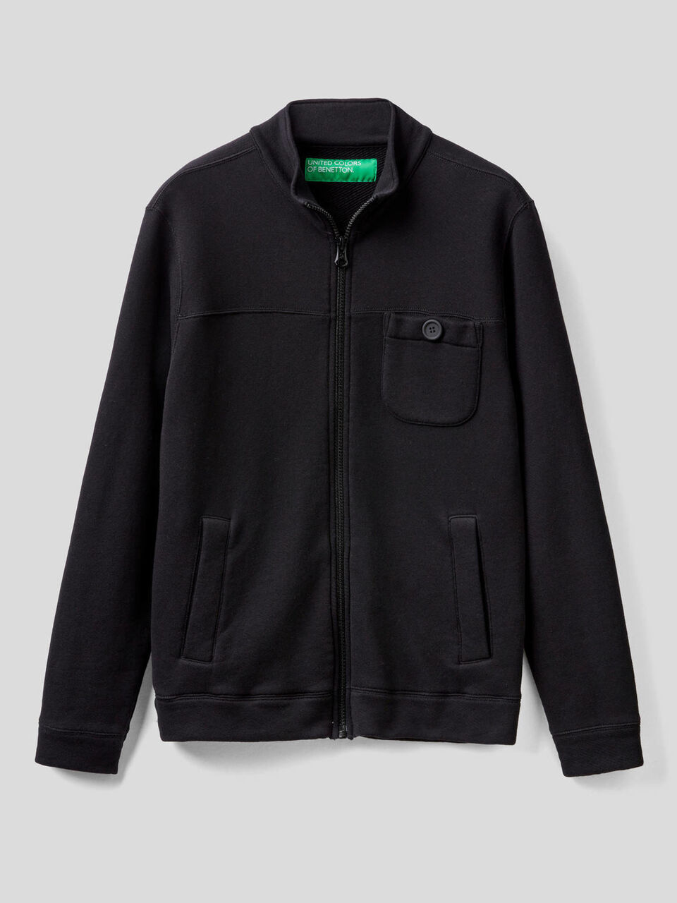 Sudadera de 100 % algodón con cremallera y bolsillos image number 1