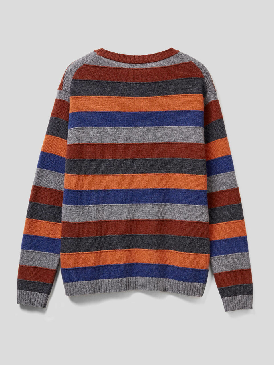 Jersey de lana mixta con rayas multicolores image number 2