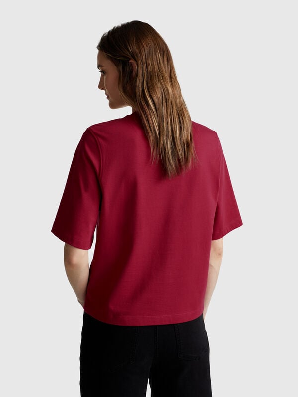 Camiseta de corte cuadrado 100% algod&oacute;n Mujer