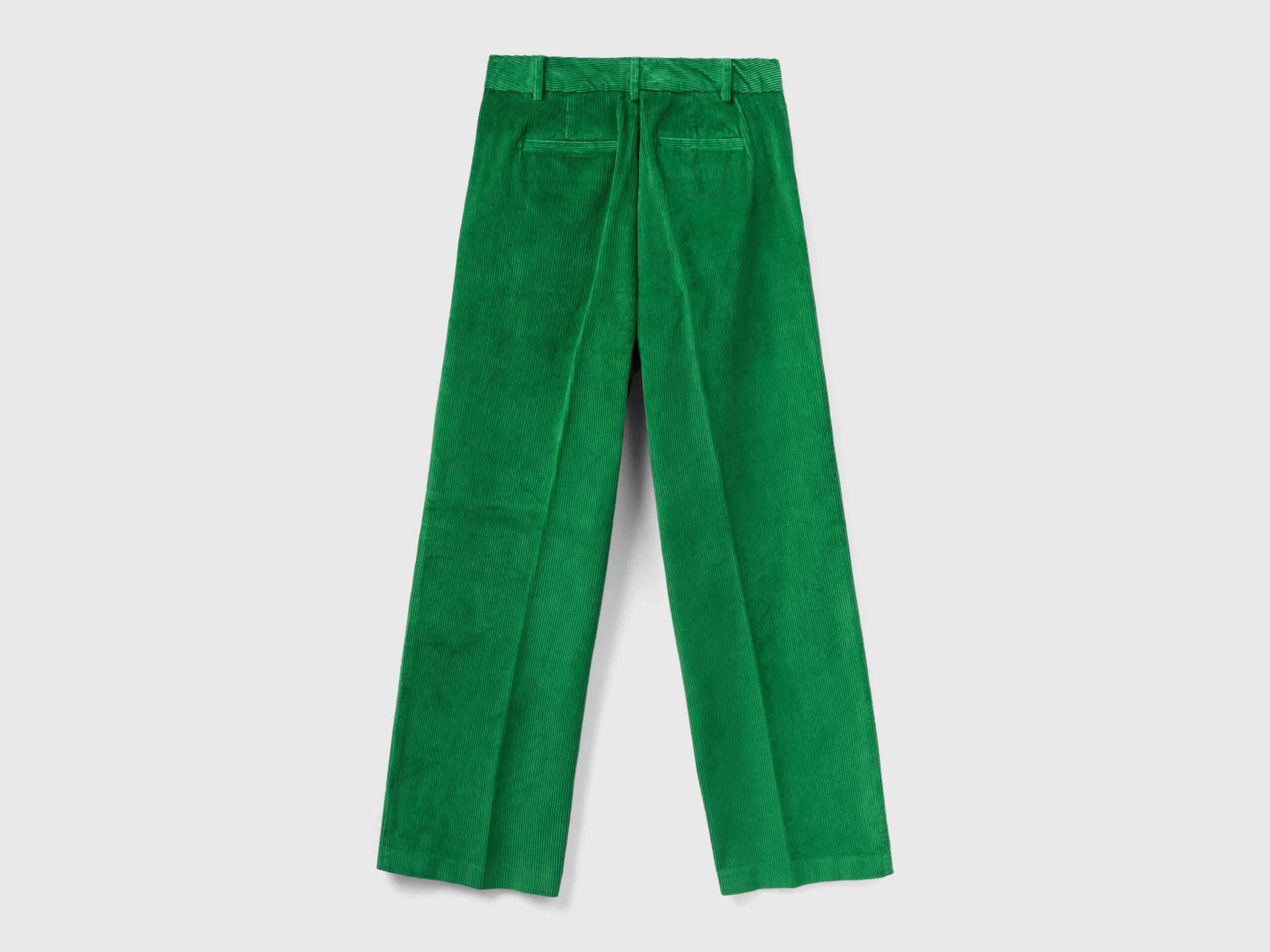 Pantal n recto de pana Verde Benetton