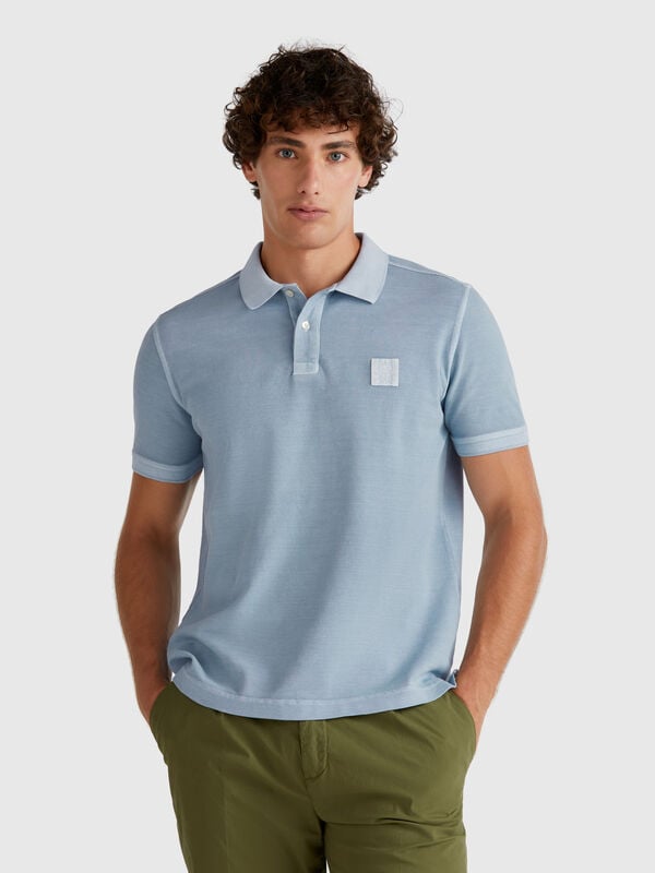 Polo regular fit azul celeste Hombre