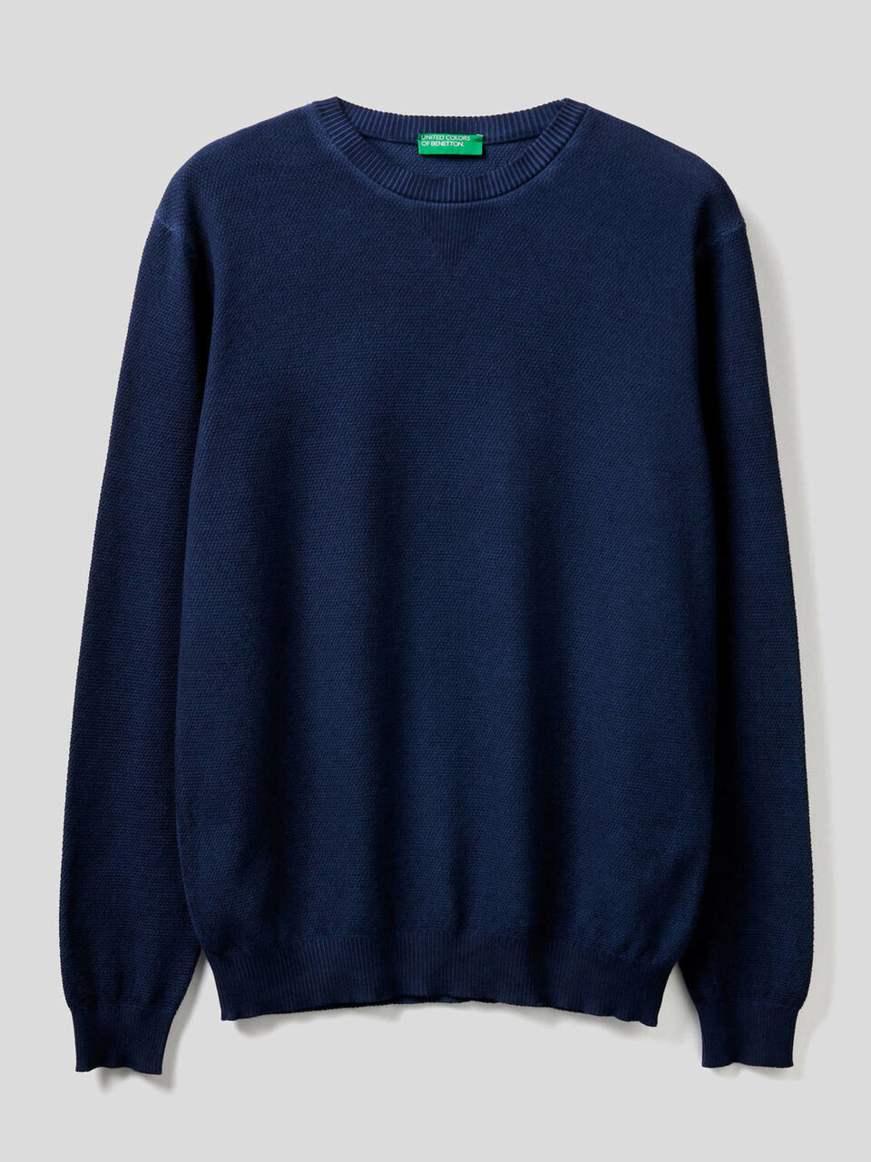 Jersey de cuello redondo con detalle en V image number 1