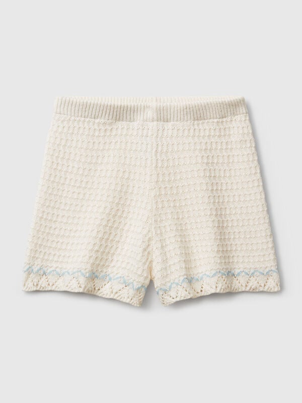 Shorts efecto crochet Niña