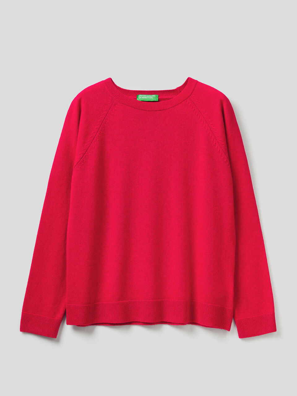 Jersey de cuello redondo en mezcla de lana y cachemir image number 1