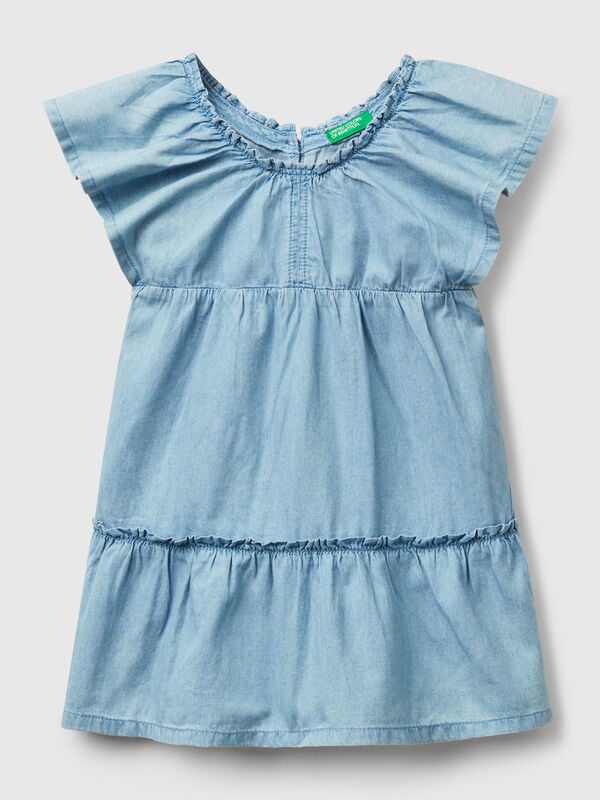 Vestido cambray con volante Niña