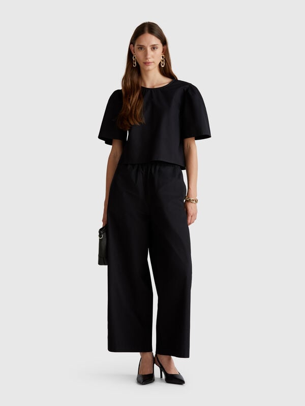 Pantalón ligero con pernera ancha Mujer