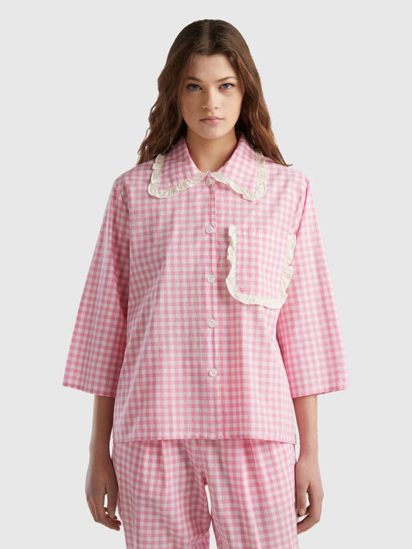 Chaqueta de pijama de cuadritos de Vichy Mujer