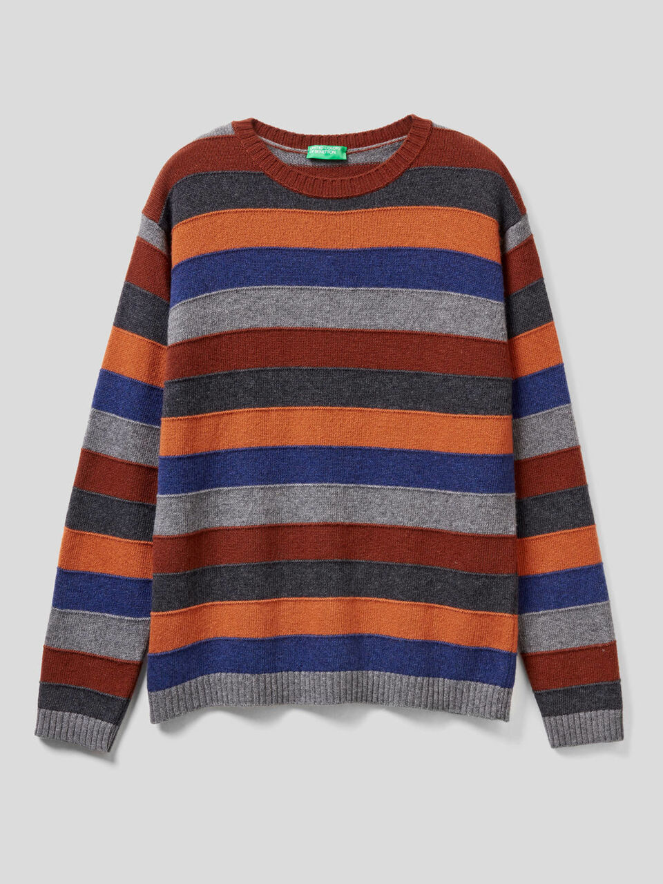 Jersey de lana mixta con rayas multicolores image number 1