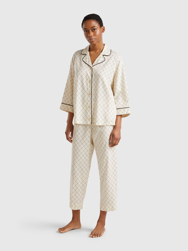 Pijama fluido con estampado Mujer