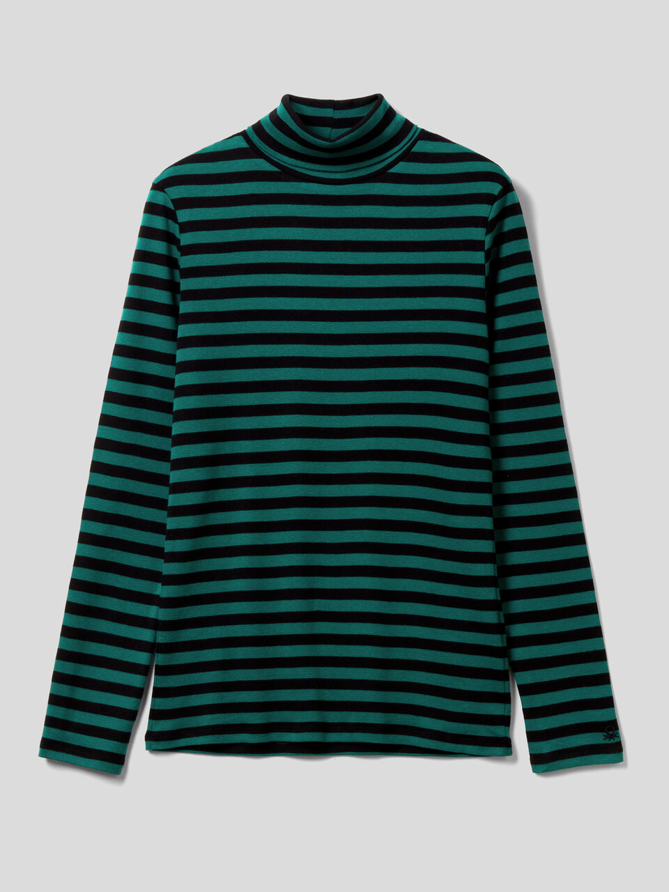 Camiseta de rayas con cuello alto image number 1