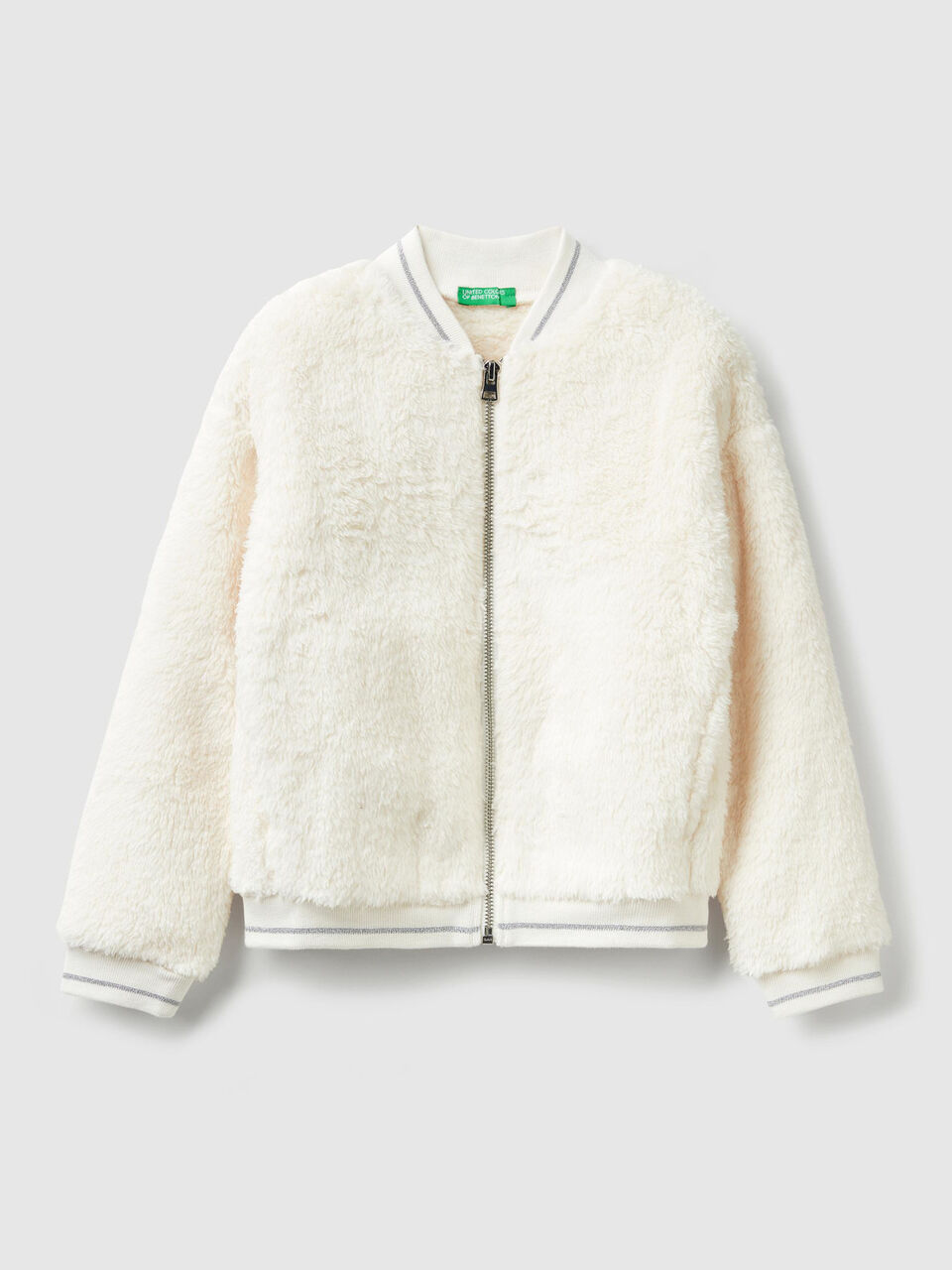 Sudadera polar de punto peluche con cremallera image number 1