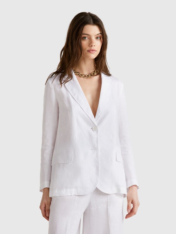 Blazer de puro lino Mujer