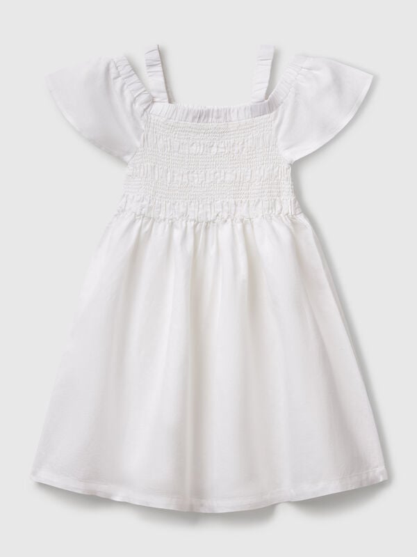Vestido mezcla de lino Niña