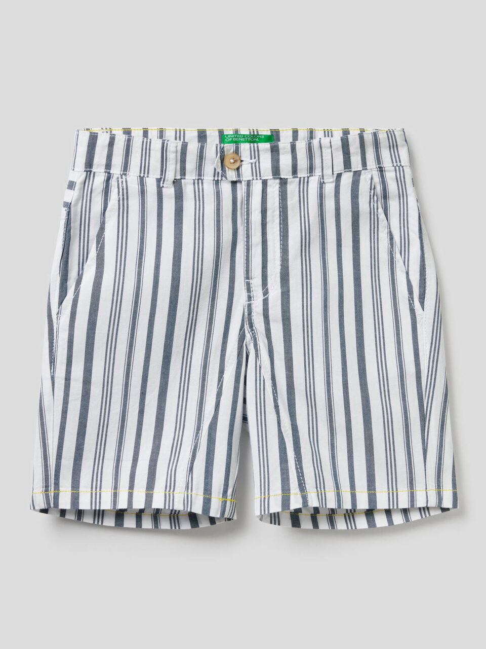 Bermudas de rayas de 100% algodón image number 1