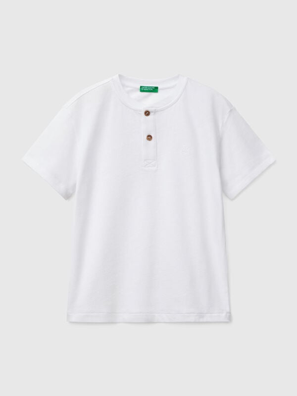 Camiseta con escote henley Niño