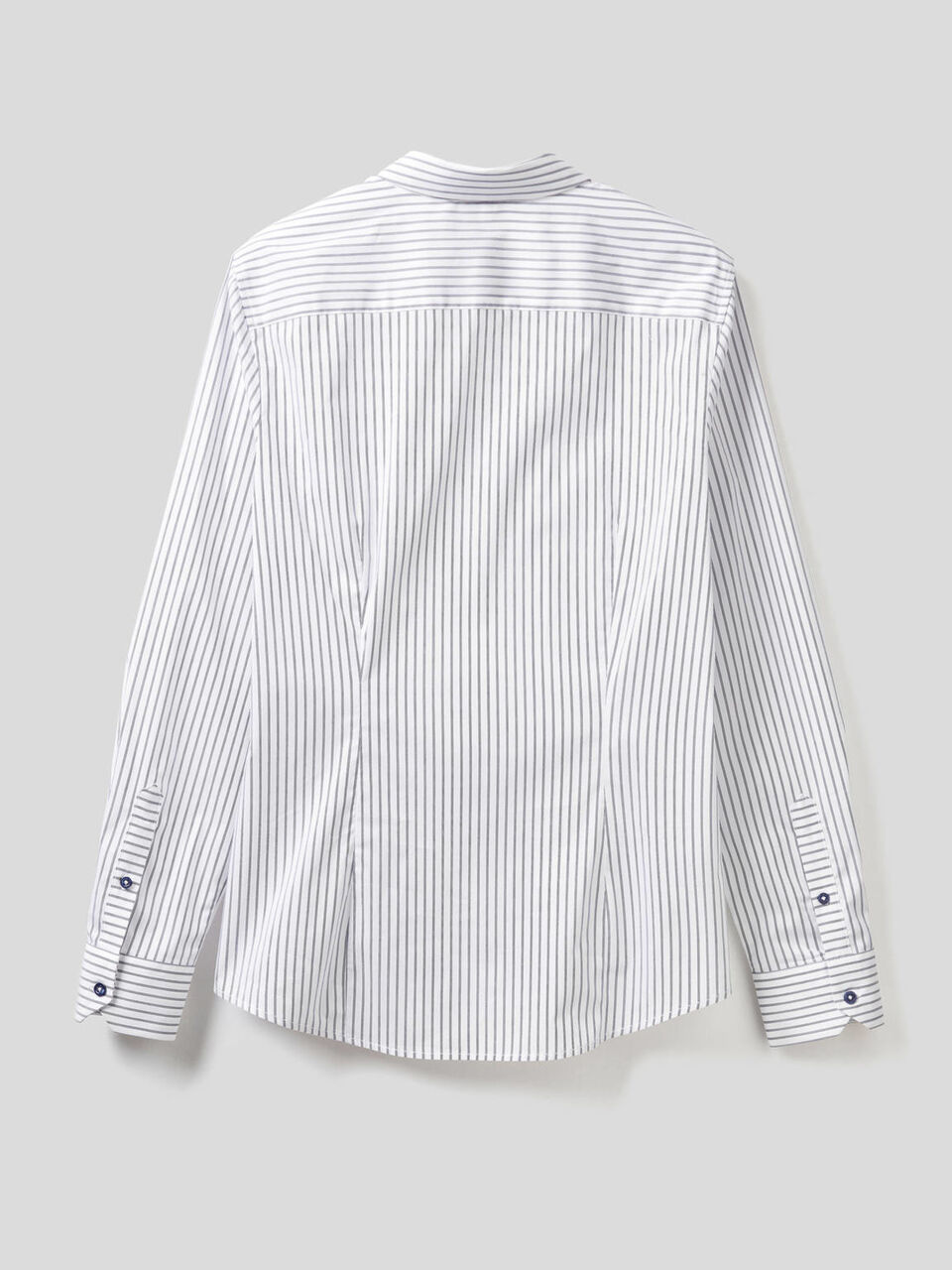 Camisa de rayas de algodón elástico mixto image number 2