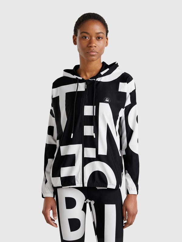 Sudadera deportiva con logo estampado Mujer