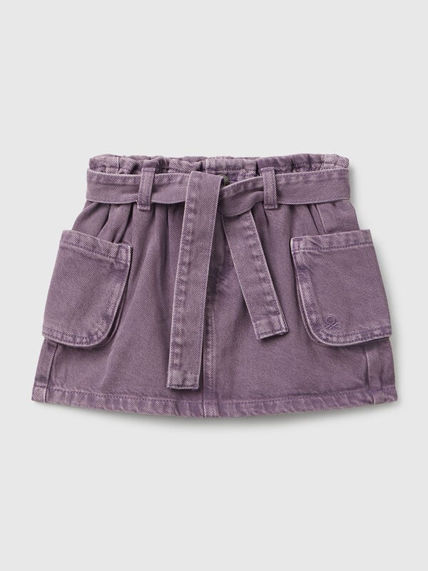 Minifalda cargo con fajín Niña